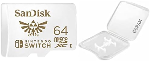 SanDisk 64GB MicroSD Nintendo Прекинувач MicroSDHC Мемориска Картичка за Прекинувач &засилувач; Прекинувач Lite SDSQXAT-064G Пакет Со Goram