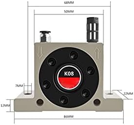 Вибратор на воздушна турбина, индустриска пневматска турбина вибратор, алуминиумска легура, со придушувач и конектор, 1/4 порти, К8