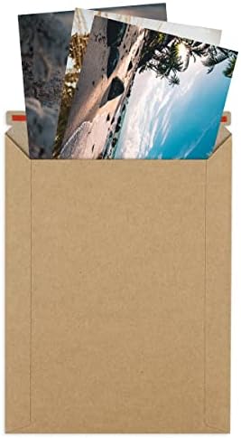 Famagic 6x8 Photo Mailers 50 пакет, кафеави документи со документи, коверти од картонски плочи, 6.25x8,25 инчи