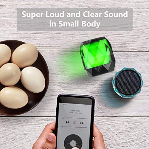 LFS Преносен Bluetooth звучник со светла, ноќно светло LED безжичен звучник, магнетски водоотпорен звучник, 7 бои LED авто-менување, TWS, совршен