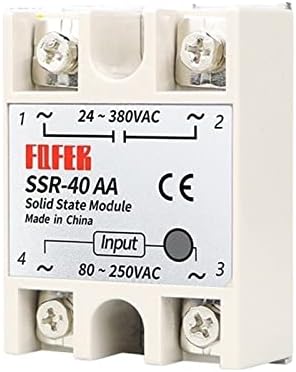 1PCS 10A 25A 40A 60A AC-AC Еднофазен реле за цврста состојба AC SSR SSR-10AA SSR-25AA SSR-40AA SSR-60AA 80-250VAC