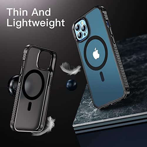 xiwxi Магнетно Куќиште за Iphone 14 Pro Случај,со [2 Заштитници На Екранот+2 Заштитници На Објективот На Камерата] [Ултра Тенок] [Нелизгачки]