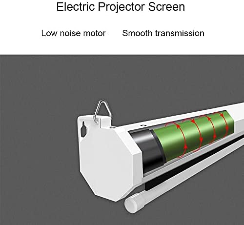 Екран за проекција на WJCCY 100 инчи 16: 9 мат бел електричен моторизиран екран на проектор со далечински управувач со активирање 12V за