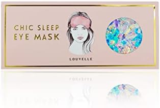 Louvelle Stylish Chloe Luxury Eye Mask, свиленкан мек за гламурозен и функционален сон за убавина, направен од луксузна мешавина од свила-памук