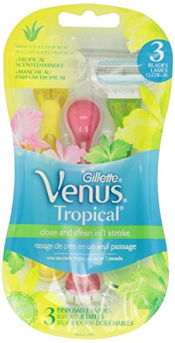 Gillette Venus Tropical Women's Disposable Razor, 3 Count, Womens Razors / Blades
