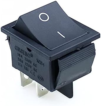 SNKB KCD4 Rocker Switch Onf-Off 2 Позиција 4 пинови/6 пинови Електрична опрема со капаче за прекинувач за прекинувач на светло 16А 250VAC/20A