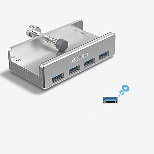 ND Мини 4 Во Една 4 Порти АЛУМИНИУМСКА Легура USB 3.0 Тип На Центар-Голема Брзина До 5gbps Десктоп Клип-На Дизајн Опсег 10-32MM /0.39-1.26 во