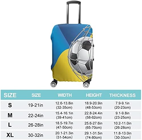 Фудбал Цел И Украина Знаме Багаж Покритие Смешни Патување Куфер Заштитник Багаж Покритие