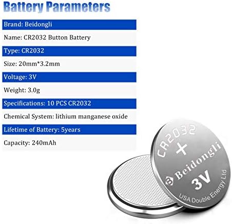 CR2032 Батерија 3V Литиумски Батерии Копче За Монети Ќелија 10 Брои € 5-Годишна Гаранција