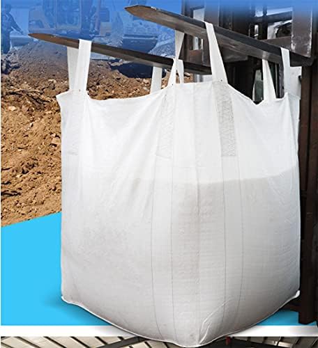 Кејпиш фибц најголемиот дел од торбите, 1 тон торба, 35 l x 35 w x 43 h, 2200 bs SWL, горниот дел од долниот дно, ткаени полипропиленски кеси, четири јамки фибц голема торба