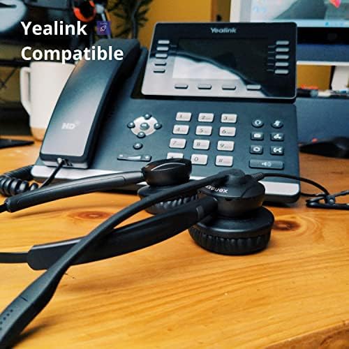 XS 820 пакет на слушалки со телефонски кабел, компатибилни телефони: Yealink, Polycom, Cisco, Mitel, Shoretel, Aastra, Toshiba, Nortel,