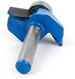 X-Ree Carpentry 45 степени 1/4 x 1/2 Крај на лежиште рутер бит сино (enrutador de chaflán con cojinete de extremo de 45 grados 1/4 '' x 1/2 '' Azul