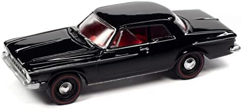 1962 Плимут Савој Макс Клин Силуета Црна w / Црвен Ентериер Оод Ед до 11880 парчиња 1/64 Diecast Модел Автомобил Од Џони Молња JLCG029-JLSP248