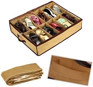 12 пара уредни под кревет неткаени ткаенини за складирање чевли за чување на чевли држач за кутии за чевли за чевли за чевли