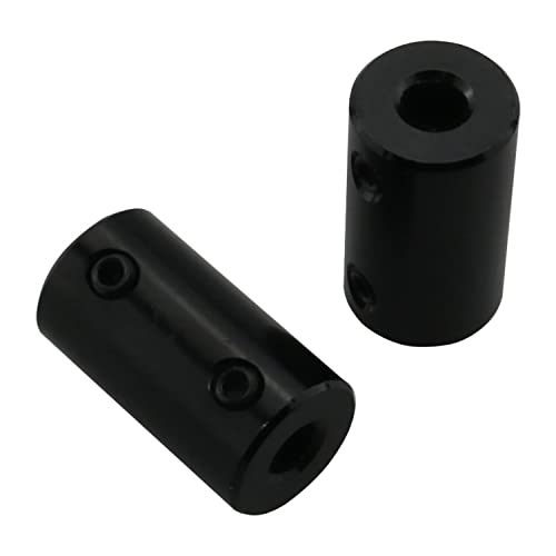 Флексибилно спојување на вратилото ZCZQC 2PCS 5mm до 8мм Добиен алуминиумски легура Цврсти спојки за спојување на црно вратило со завртка за 3D печатач CNC машина 5mm x 8mm врат