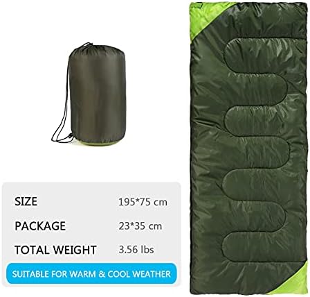 Кампување торба за спиење за возрасни момчиња и девојчиња, ладно и топло време-лето, пролет, есен, лесна, водоотпорна компактна торба за опрема