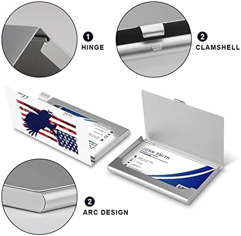 Американски Орел Знаме Бизнис Лична Карта Носителот Силм Случај Професионални Метал Име Картичка Организатор Џеб