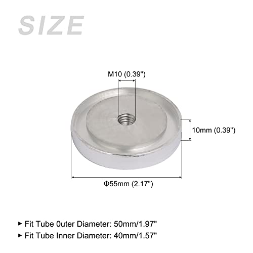 Метаксичност алуминиумски тркалезен диск 1 парчиња, стаклена маса адаптер алуминиумски круг диск - за стаклена маса за кафе, чајната лента