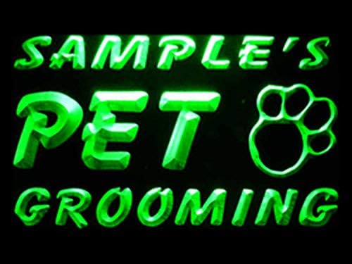Име Персонализирано прилагодено милениче за миленичиња за печатење шепа за печатење, неонски светло, зелено 12x8,5 инчи ST4S32-QQ-TM-G