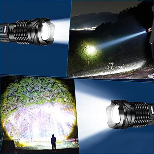 Hosonic A76 Flargelage Flarslys 20000 High Lumens - најсветла LED светло светло 7 режими со странична светлина на пајажина ， рачна