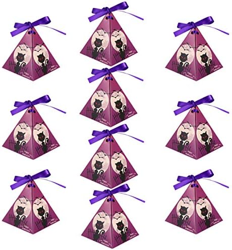 Abaodam10 Парчиња Ноќта На Вештерките Партија Симпатична Цртан Филм Печатени Триаголник Бонбони Кутии