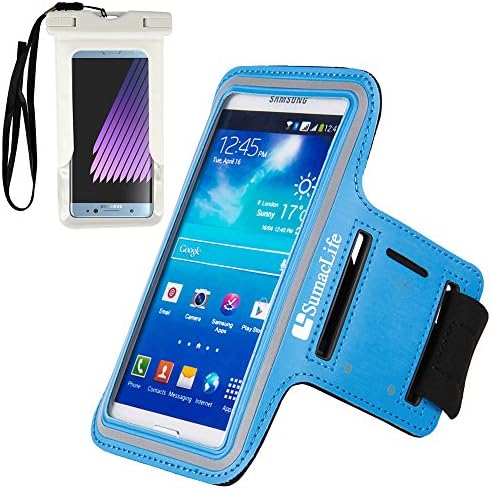 За Android Smartphone Armbands покријте ја Аква прикажана со спортски тренинг погоден за Samsung Galaxy J1 Mini Prime, A3 Дојди со бела водоотпорна торбичка