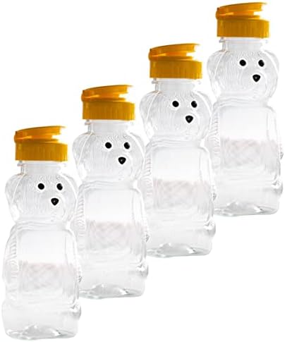 Кисангел 20 Парчиња Мечка Пластично Шише Со Вода Пластични Шишиња Со Вода За Деца Шише Со Вода За Деца Шише Со Млеко Чај Транспарентен