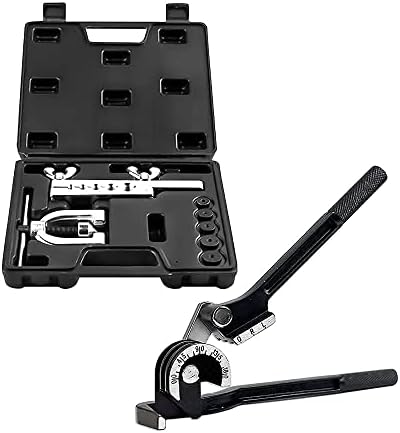 Icool Auto Single & Double Flaring Tool Комплет и цевка Бендер 3 во 1 0-180 степени за автомобилска механика Бакар алуминиум мек