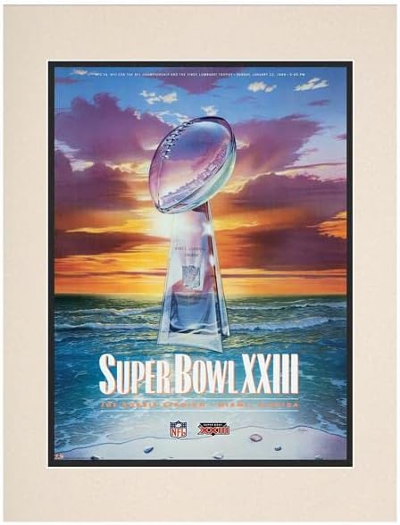 1989 49ers vs Bengals 10,5 x 14 Matted Super Bowl XXIII Програма - NFL програми