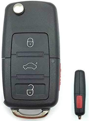 Замена 4 Копчиња Влез Без Клуч Изменете Го Несеченото Преклопување Флип Далечински Клуч Школка Случај ЗА VW Folkswagen Jetta Passat Голф Буба Зајак GTI CC EOS