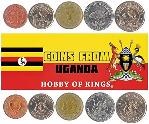 Колекција од 5 Монети Уганда | Центи | Шилинзи | 1966-2019