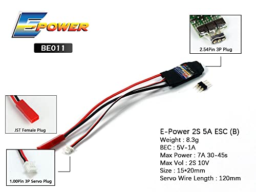 2 парчиња/лот ЕС-моќ Контролер на брзина на моторот 5А 2С без четка ЕСС