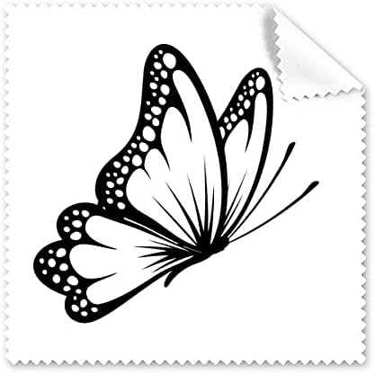 Едноставна Гроздобер Пеперутка Во Црна Крпа За Чистење Очила За Телефонски Екран За Чистење 5 парчиња