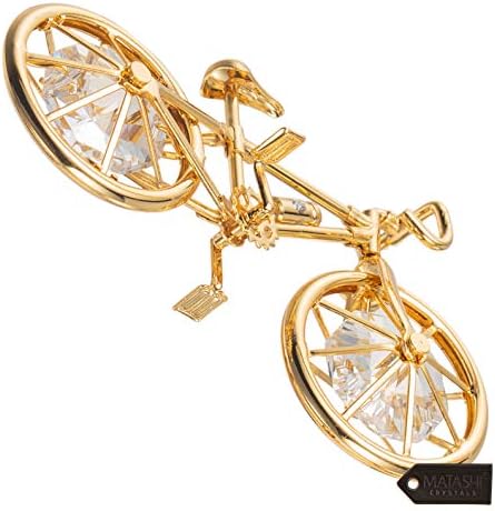 Маташи 24к злато позлатен украс за велосипеди за домашна канцеларија за украси за таблети за куќиште за дневна соба за дневна соба