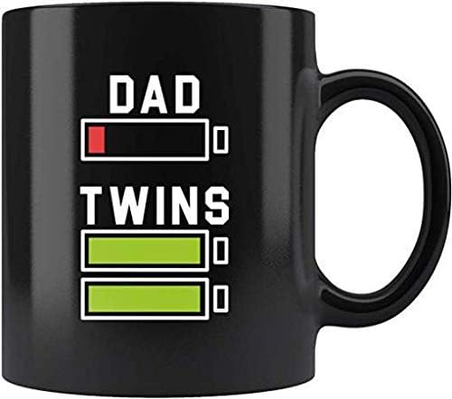 Тато празни батерии близнаци целосни батерии кафе кригла 11oz кафе