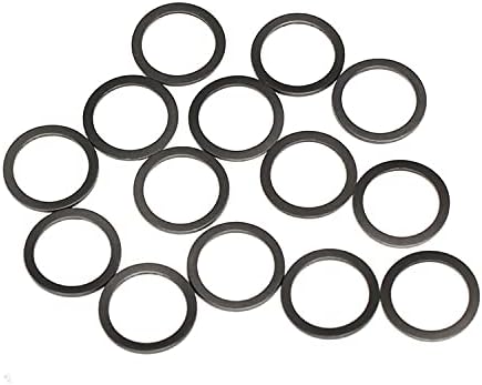 20 парчиња 30мм од 5,6 мм внатрешна диа заптивка за миење црн графит најлон пластични подлошки прстен круг ултра-тенка рамна подлога дебела