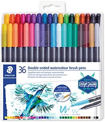 Staedtler 3001 TB36 ST Double-orpent Пенкало за четка за акварел, 1 броење, разнобојно