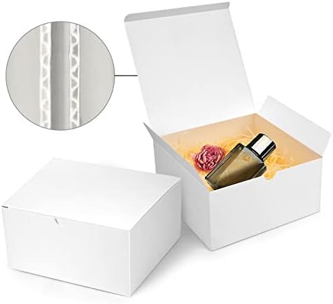 Кутии за подароци за бели подароци од Bumlon 10 пакувања кутии за подароци со капаци за предлог -кутија за предлог за деверуша, кутија за подароци,