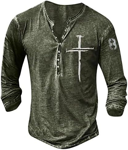 Полиестерска кошула со долг ракав за машка графичка и везена модна маица пролет и есен печатен пуловер