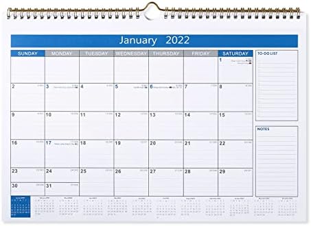 Календар на голди 2022,18 Месеци 2022 Ѕиден Календар од јануари 2022 до јуни 2023,15 Х 10.5 Висечки Ѕиден Календар Со Густа Цврста Хартија, Спирално Врзување Со Двојна Жица,Днев?