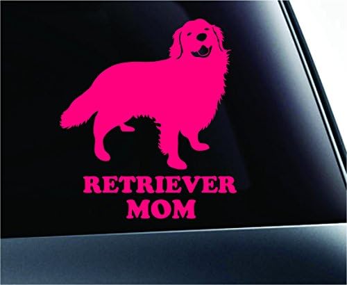 ExpressDecor Golden Retriever Mom Dog Symbal Decal Paw Print Dog кученце миленичиња раса раса Loveубовен автомобил камион налепница прозорец