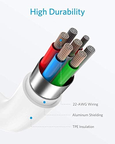 3FT USB -C кабел Тип -C Брза жица за напојување на кабелот за полнач, компатибилна со Samsung Galaxy Note 10 Plus - Galaxy Note 20 - Galaxy