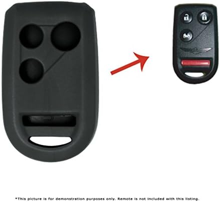 Замена на без клучеви 2 за нов заштитен случај на силиконски покритие за далечински клуч на Хонда Голдвинг - црна