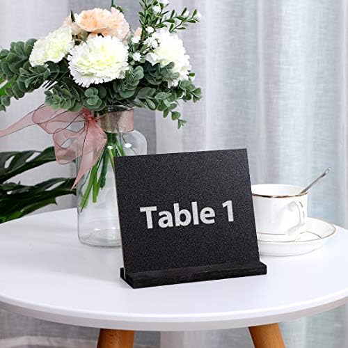 Uxcell Mini Chalkboard Sign со дизајн на правоаголник за да се постави со двојна табла за табла за свадби