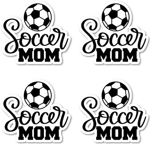 Фудбалска мама налепница Фудбалска топка налепници на мама - налепници на лаптоп - 2,5 инчи винил декларации - лаптоп, телефон, налепница