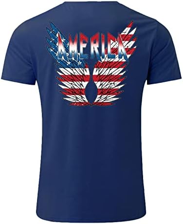 Xxbr starsвезди и ленти печати маичка за маички за мажи класично вклопување екипаж патриотски американски знаме на знамето врвен