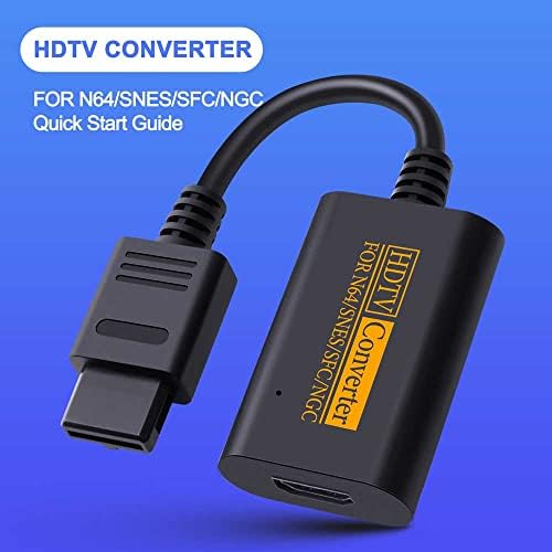 FWKNB N64 до HDMI Адаптер за конвертор ， HDMI кабел за N64/NGC/SNES го претвора видео сигналот за конзола за игри во HDMI сигнал адаптер/конвертор