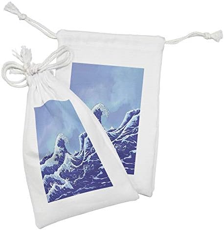 Амбесон Канагава Ткаенина Торбичка Во собата на 2, Голем Цунами Во Океанот Сино Небо Јапонски Природата Морски Бранови Уметност, Мала
