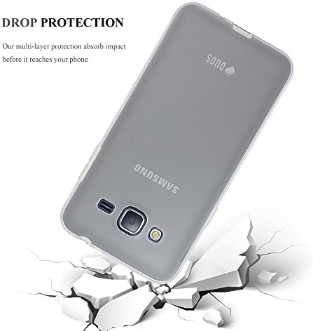 Кадорабо Случај Компатибилен Со Samsung Galaxy J3 Во Целосно Транспарентен-Отпорен На Удари И Отпорен На Гребење TPU Силиконски
