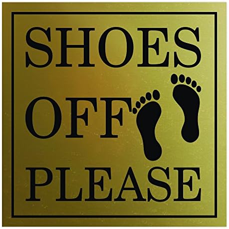 Сите Квалитетни Чевли Исклучени Ве Молиме Знакот На Квадратната Ѕидна Врата-Четкано Злато